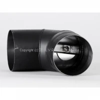 Koleno dymové 120mm/90°/1,5 mm čistiaci otvor
