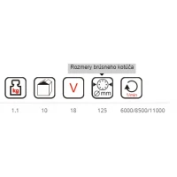 Brúska excentrická 18V AKU