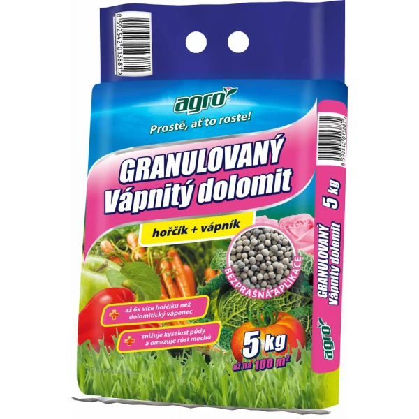 Hnojivo Agro Vápnitý dolomit 5kg Hnojivo Agro Vápnitý dolomit 5kg