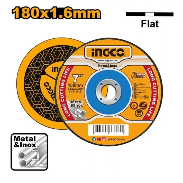 Kotúč rezný Fe 180x1,6x22,2 INGCO Kotúč rezný Fe 180x1,6x22,2 INGCO