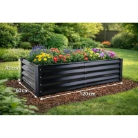 Záhon oceľový 120x60x43cm Gardenkus Záhon oceľový 120x60x43cm Gardenkus