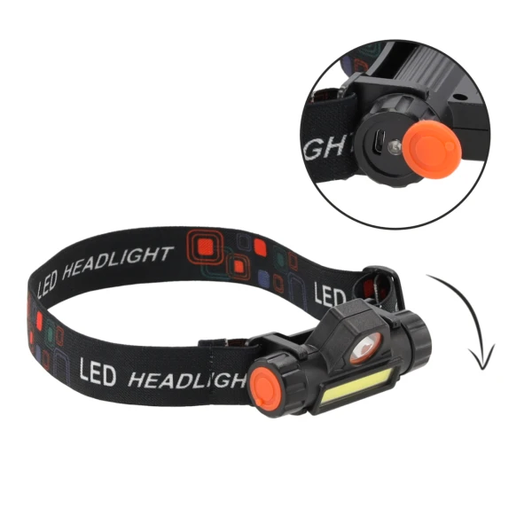 Lampa čelovka AL LED 8,2x3x4,5cm Lampa čelovka AL LED 8,2x3x4,5cm