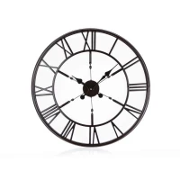 HOME DECOR nástenné hodiny ANTIC BLACK – 60 cm