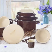 Pokrievka 19cm smalt Lem béžová