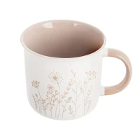Hrnček 0,4l porcelán Kvet reliéf