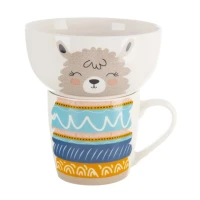 Hrnček sada 0,35L s miskou porcelánová