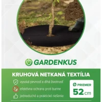Textília netkaná 52cm kruh Gardenkus čierna Textília netkaná 52cm kruh Gardenkus čierna