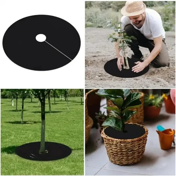 Textília netkaná 52cm kruh Gardenkus čierna Textília netkaná 52cm kruh Gardenkus čierna
