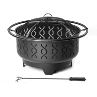 Ohnisko oceľové 69cm pevné kruh BBQ
