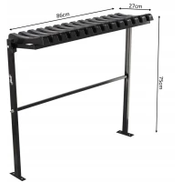 Lavica skladacia 86x27x75cm čierna Lavica skladacia 86x27x75cm čierna