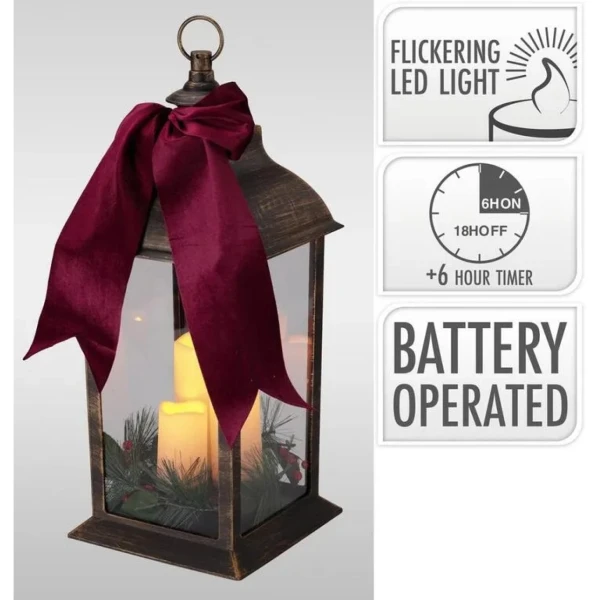 Lampáš lucerna 49cm LED s časovačom Lampáš lucerna 49cm LED s časovačom