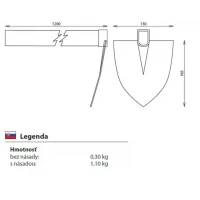 Motyka 201/1200 špicatá s násadou