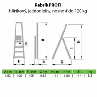 Schodíky ALW 4 priečky