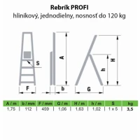 Schodíky ALW 5 priečok