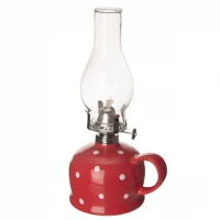 Lampa petrolejka keramika/sklo/kov