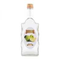 Fľaša sklo 0,5L hranatá Jablko/Marhuľa/Slivka/Hruška
