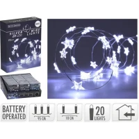 Reťaz vianočná 20LED HVIEZDY