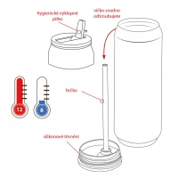 Termoska 0,5L plech.nerez Mak