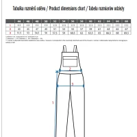 Nohavice pracovné CXS Sirius Brighton na traky modré