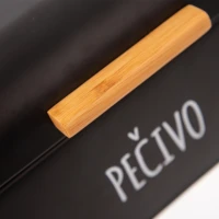 Chlebník 42x24x16,5cm plech/bambus