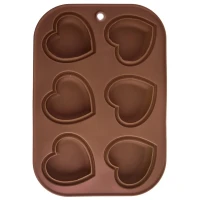Forma na muffiny Srdce 6 silikónová