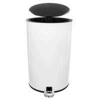 Odpadkový kôš WHITE 6 l – biely s pedálom