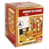 Sada koreničiek 12ks + otočný drevený stojan