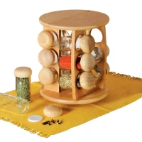 Sada koreničiek 12ks + otočný drevený stojan