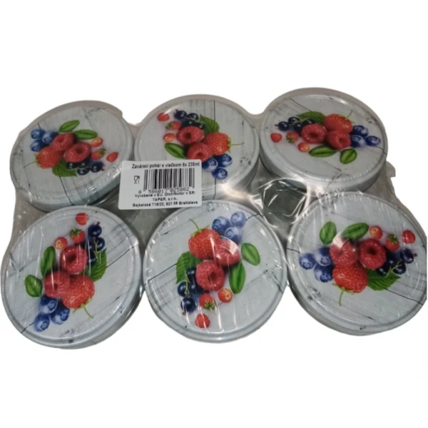 Pohár zavárací TO 235ml 6ks/bal s víčkom Pohár zavárací TO 235ml 6ks/bal s víčkom