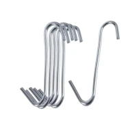 Sada 6 ks nerezových V-háčikov na závesný kuchynský systém – 6x4,5 cm