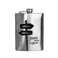 Fľaša ploskačka 0,24L nerez - motívy