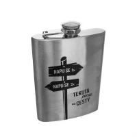 Fľaša ploskačka 0,24L nerez - motívy