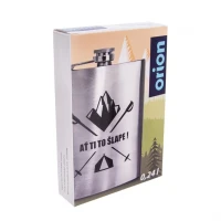 Fľaša ploskačka 0,24L nerez - motívy